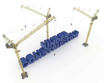 3D Render of a Concstruction Crane