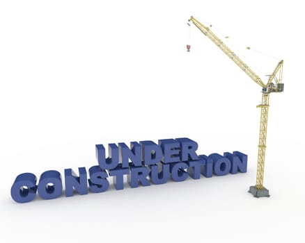 3D Render of a Concstruction Crane