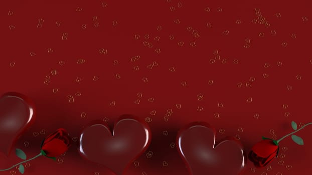 3d Render of Valentines heart background