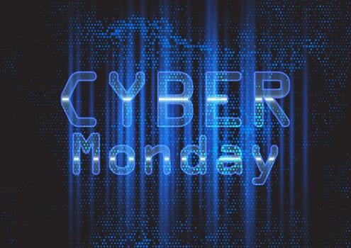 Modern techno Cyber Monday design background