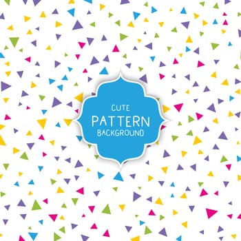 Cute background with colourful triangle pattern