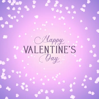 Valentines Day background with pink hearts design