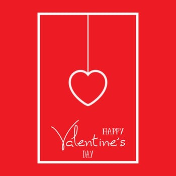 Valentine's Day background with hanging heart design