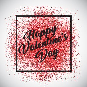 Valentine's Day background with red and pink confetti