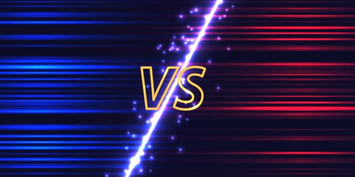 Verson sports background with neon glow effect