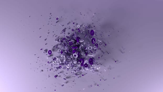 3D Render of Geometric Fountain Shape Background