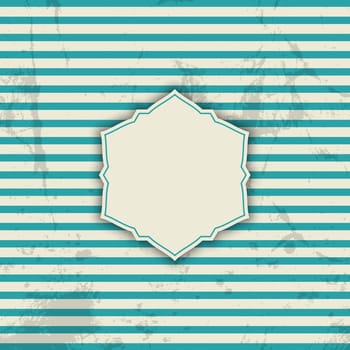 Vintage styled striped background with grunge overlay