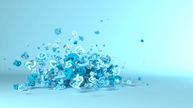 3D Render of Geometric Fountain Shape Background