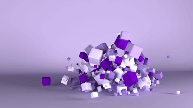 3D Render of Geometric Fountain Shape Background