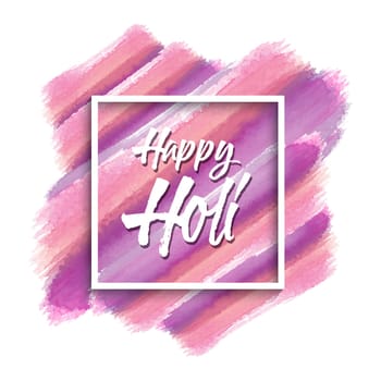 Happy Holi background with watercolour texture