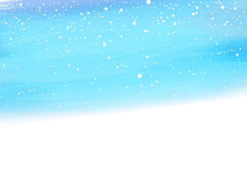 Christmas background with snowy on watercolour texture