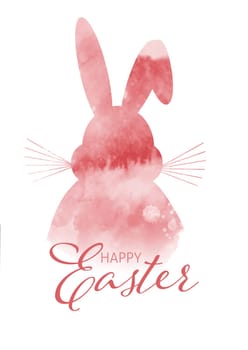 Easter background with watercolour easter bunny design