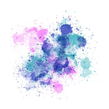 Abstract background with a painted watercolour splatter design