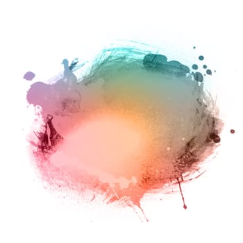Detailed background with colourful watercolour splatter