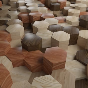 Render of 3D Geometric Abstract Background