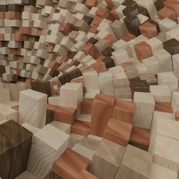 Render of 3D Geometric Abstract Background