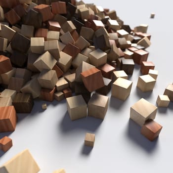 Render of 3D Geometric Abstract Background