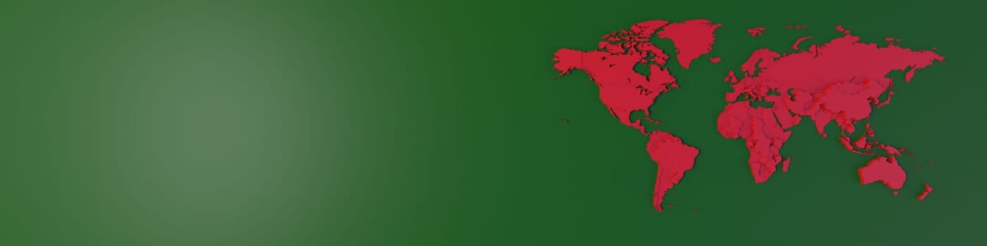 3d render of world map