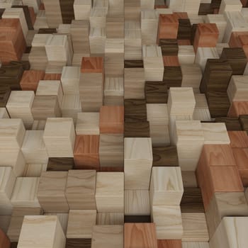 Render of 3D Geometric Abstract Background