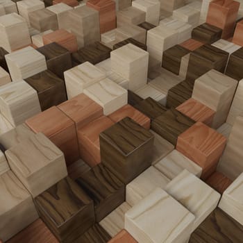 Render of 3D Geometric Abstract Background