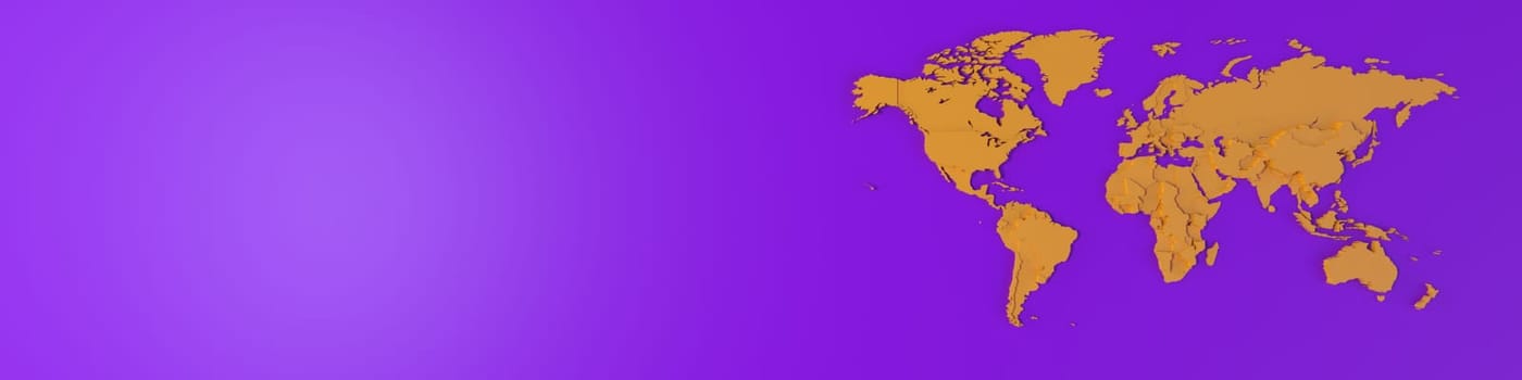 3d render of world map