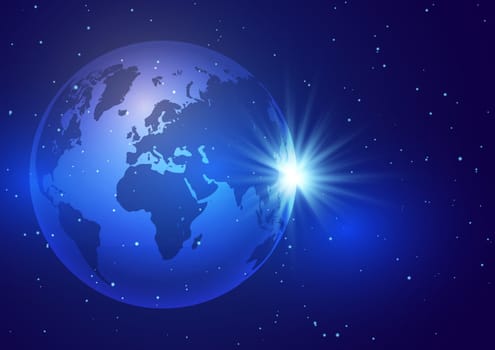 Abstract background with a world globe design