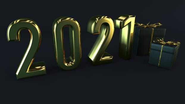Happy New Year background with numbers design