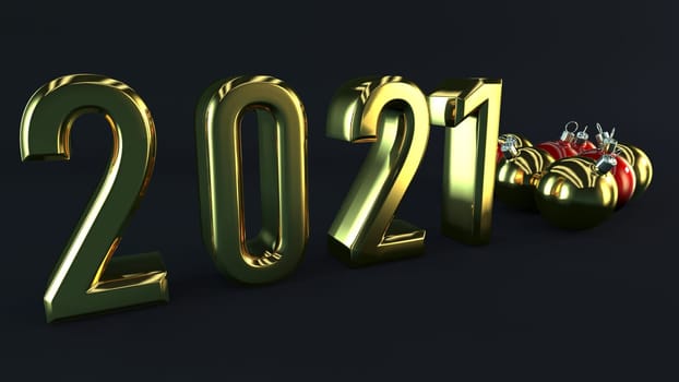 Happy New Year background with numbers design