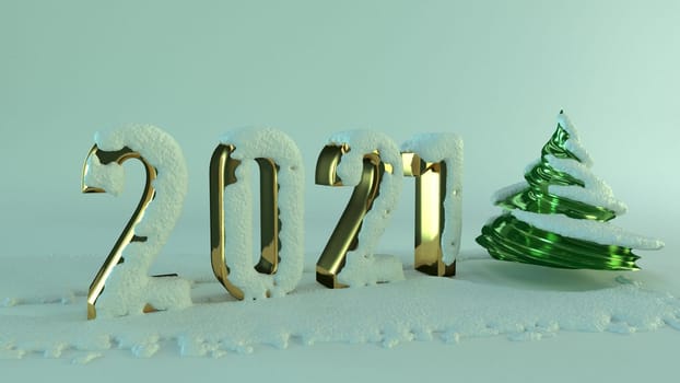 Happy New Year background with numbers design