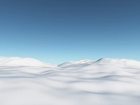 3D render of a Christmas snowy background
