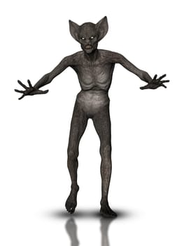 3D render of a Halloween evil monster