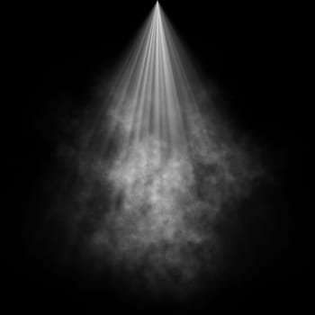 3D render of a background with smoke in spotlight