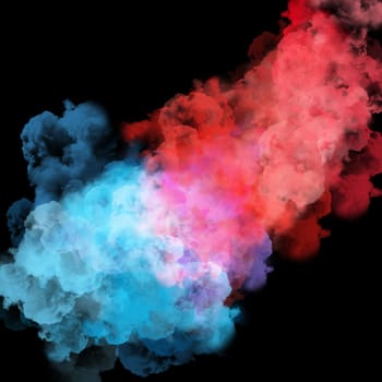 3D render of a colourful smoke design background