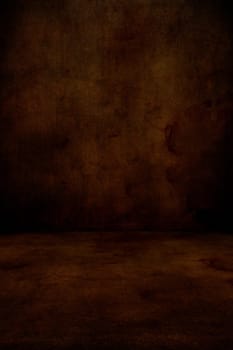3D render of a dark grunge room interior