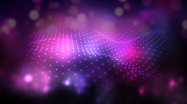 3D render of a digital landscape, modern technology, network connections