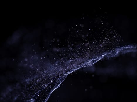 3D render of a futuristic background with particle design