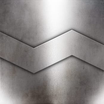 3D render of a grunge style metal plate background