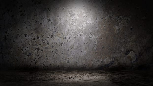 3D render of a grunge style interior