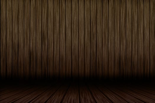 3D render of a grunge wood interior