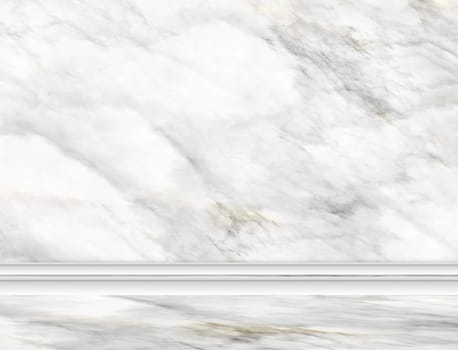 3D render of a marble room interior
