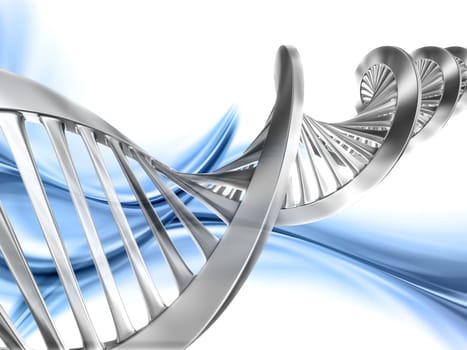 3D render of a medical background with DNA strand