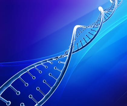3D render of a medical background with DNA strand