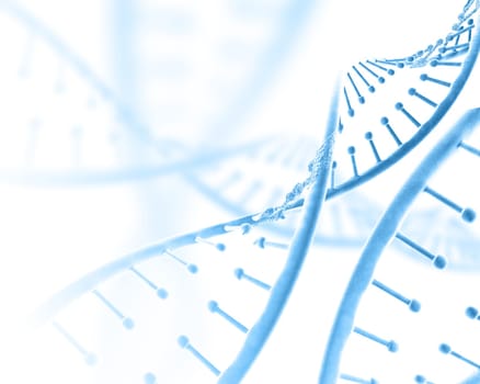 3D render of a medical background with DNA strands