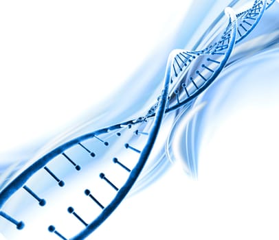3D render of a medical background with DNA strand