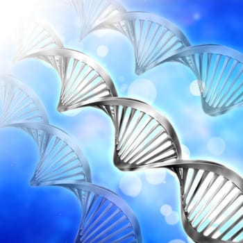 3D render of a medical background with DNA strands
