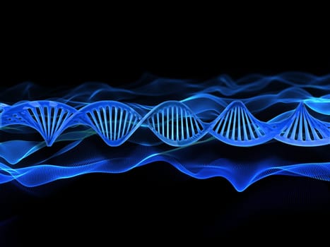 3D render of a medical background with DNA strands