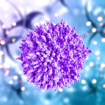 3D render of a medical background with abstract virus cell