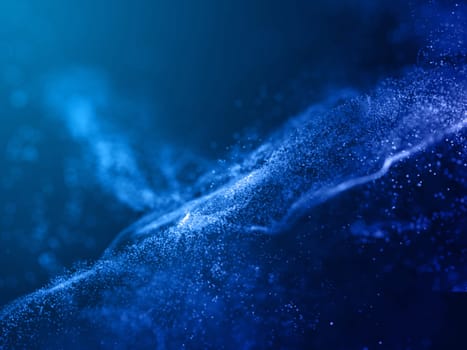 3D render of a modern background with abstract cyber particle design