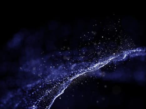 3D render of a modern background with abstract cyber particle design