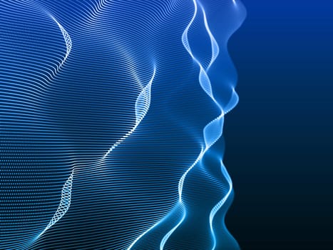 3D render of a modern network communications design background